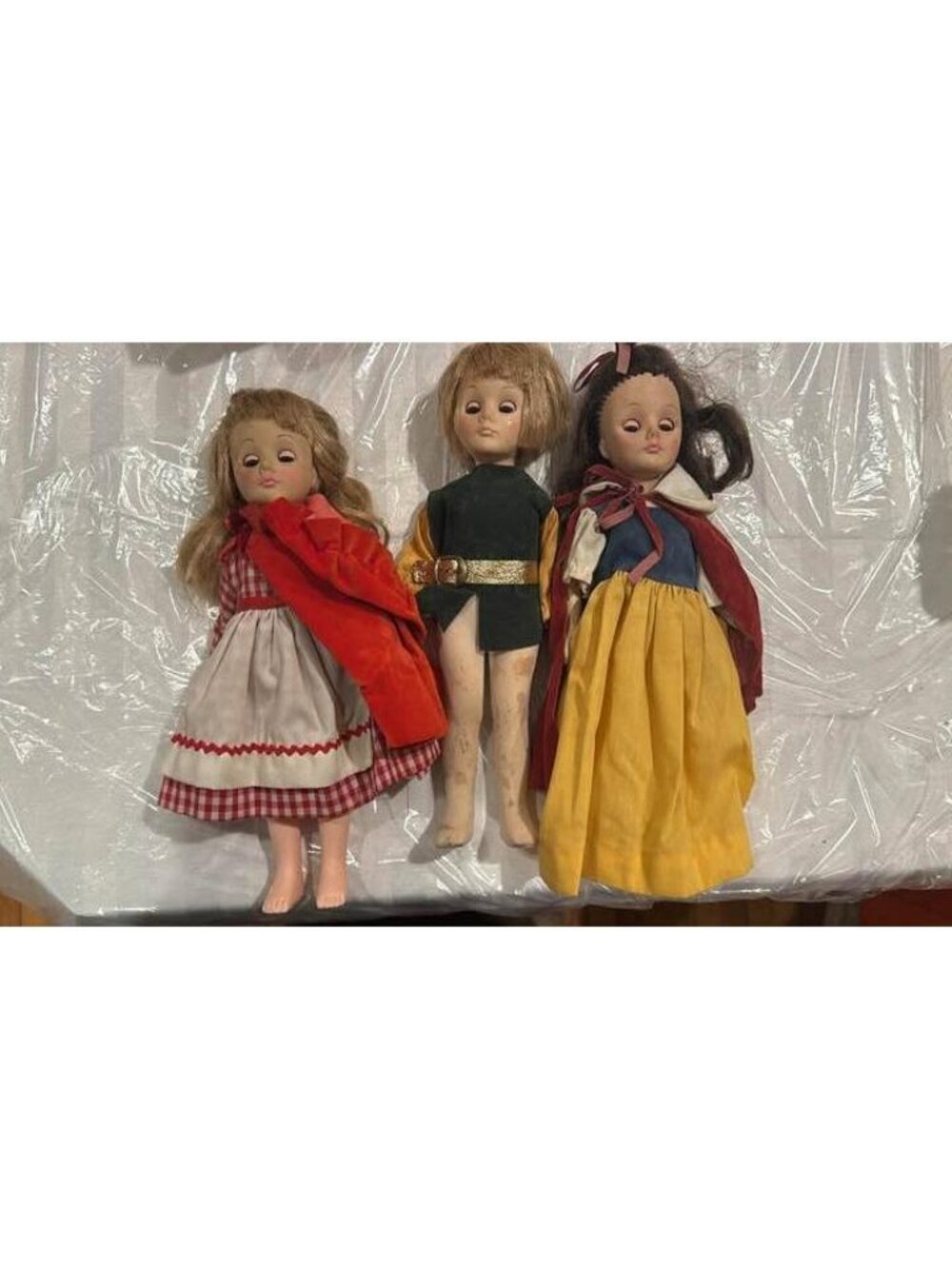 3 Vintage Madame Alexander Dolls: Snow White, Red Riding Hood & Peter Pan